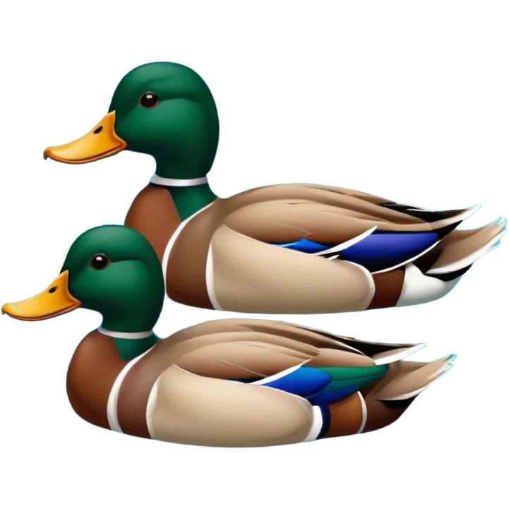 Ducks on water emoji