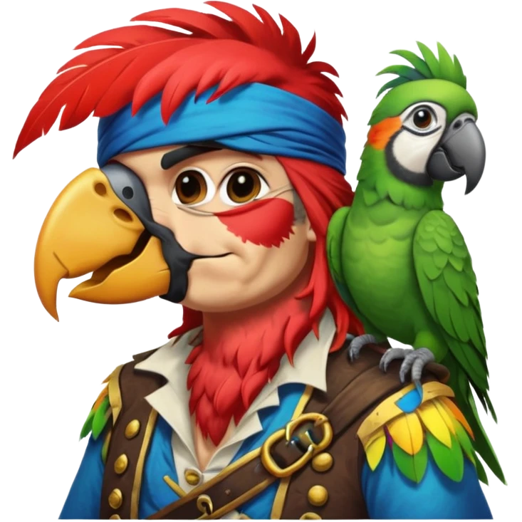 pirate and parrot emoji
