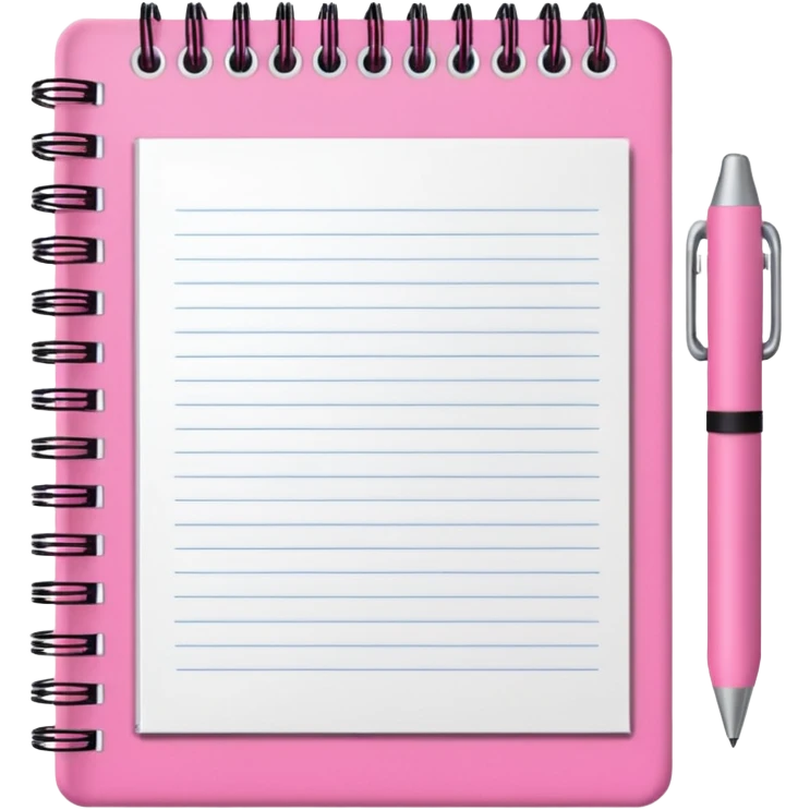 pink notebook emoji