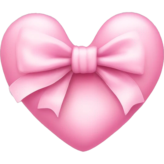 Baby pink heart with a bow emoji