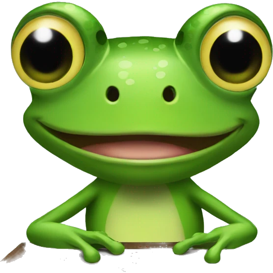 frog playing pc emoji