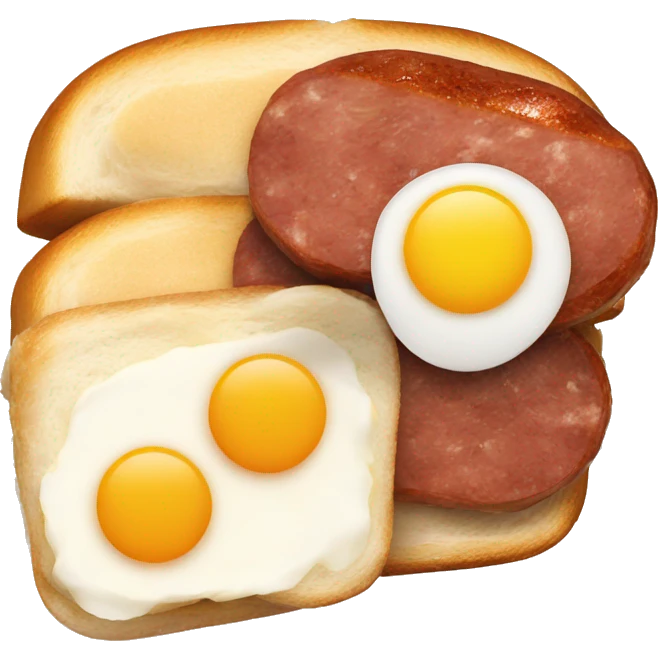 Egg and sausage breakfast sandwich emoji