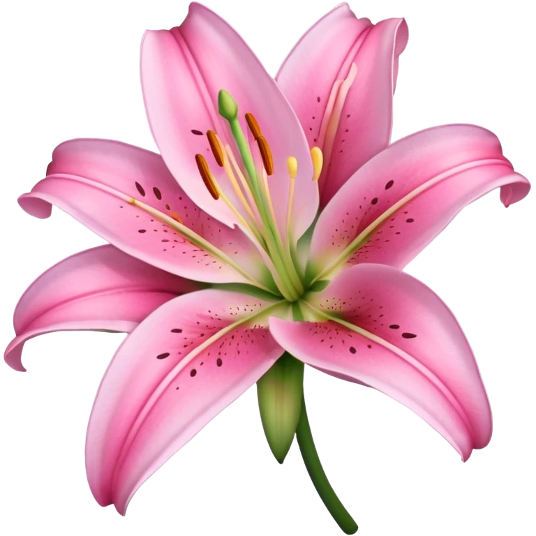 Pink lily flower emoji