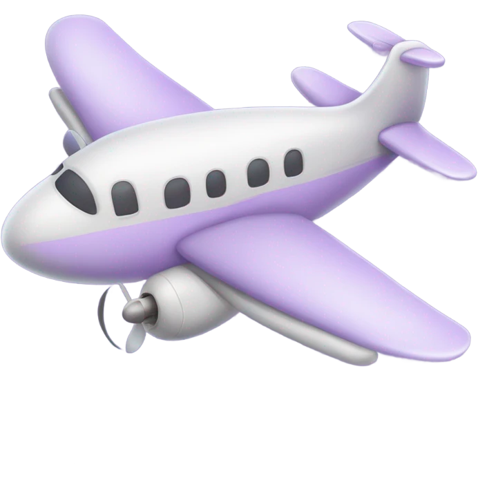 Cute light purple airplane  emoji