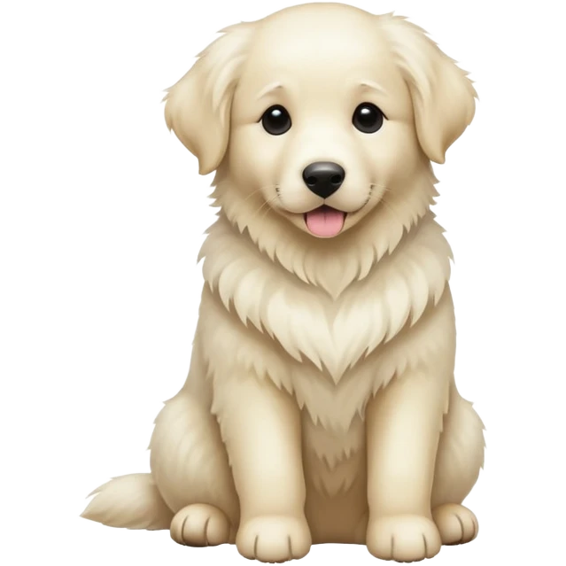 White retriever sitting emoji