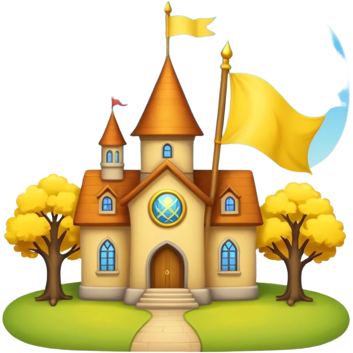 magic school with yellow flag emoji