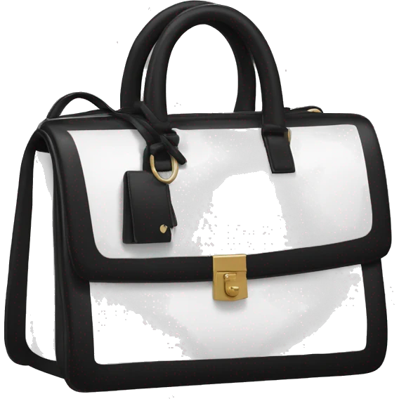 Black and white YSL bag  emoji