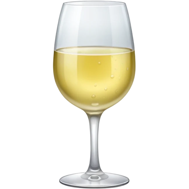 A glass of white wine emoji