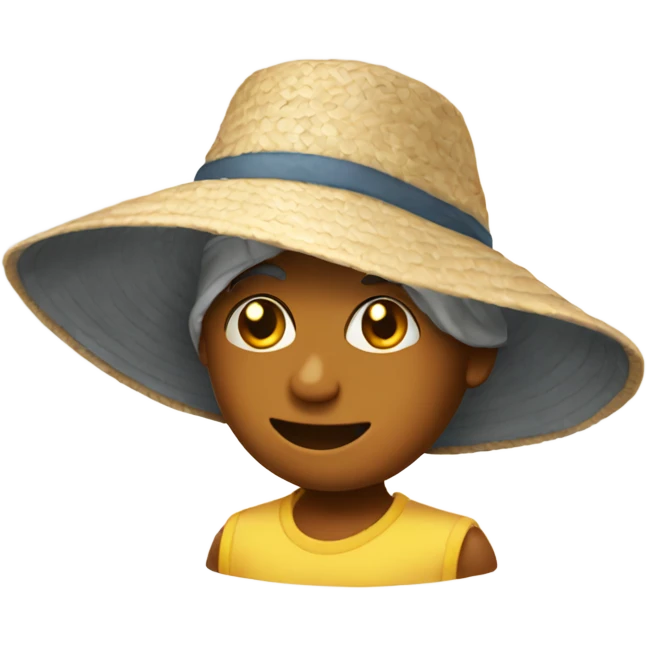 Large sun hat  emoji