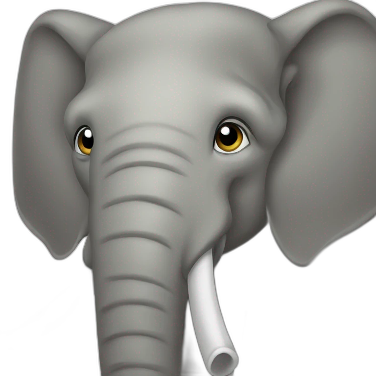 Elephant head with 4 tusks emoji
