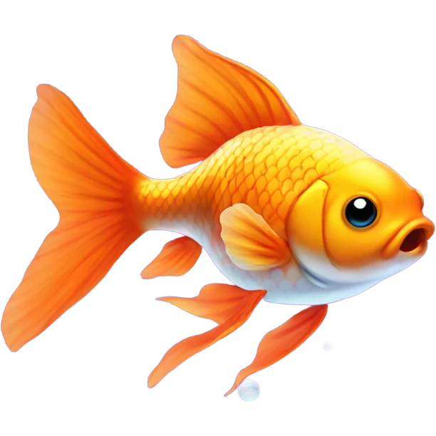 goldfish with bubbles coming out of its mouth emoji