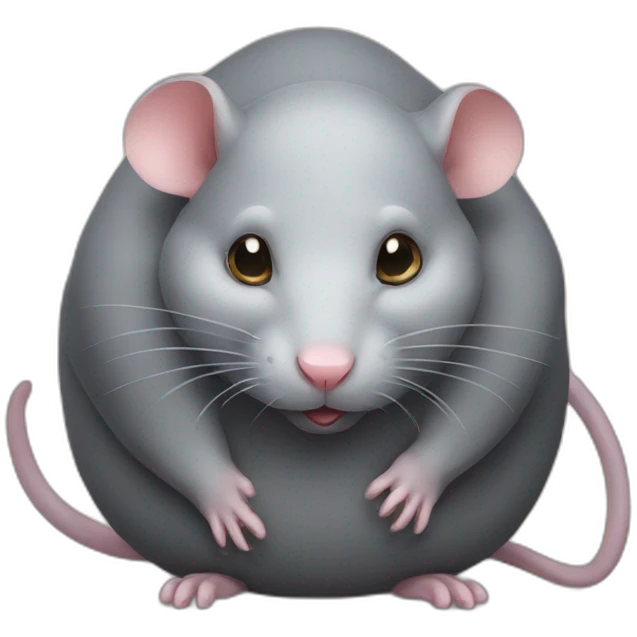 Extremely Obese rat emoji