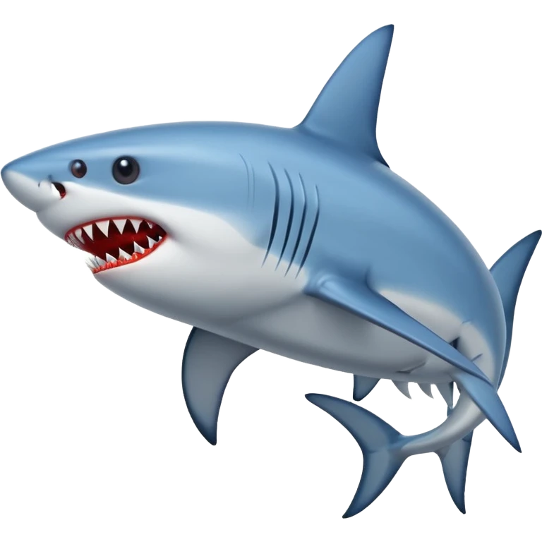 blue Shark attack efferct with blood emoji