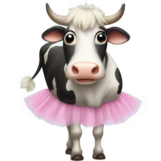 cow in a tutu emoji