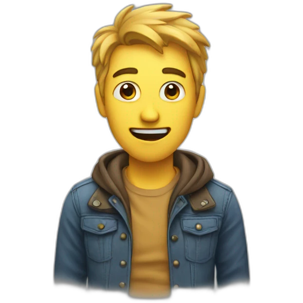 A guy mewing  emoji