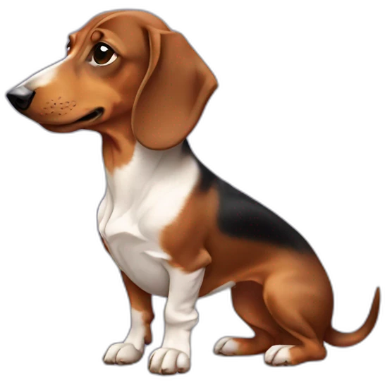 dog Dachshund  in profile emoji
