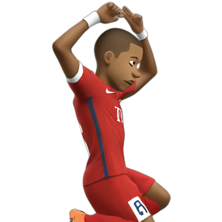 Mbappe fait un dab emoji