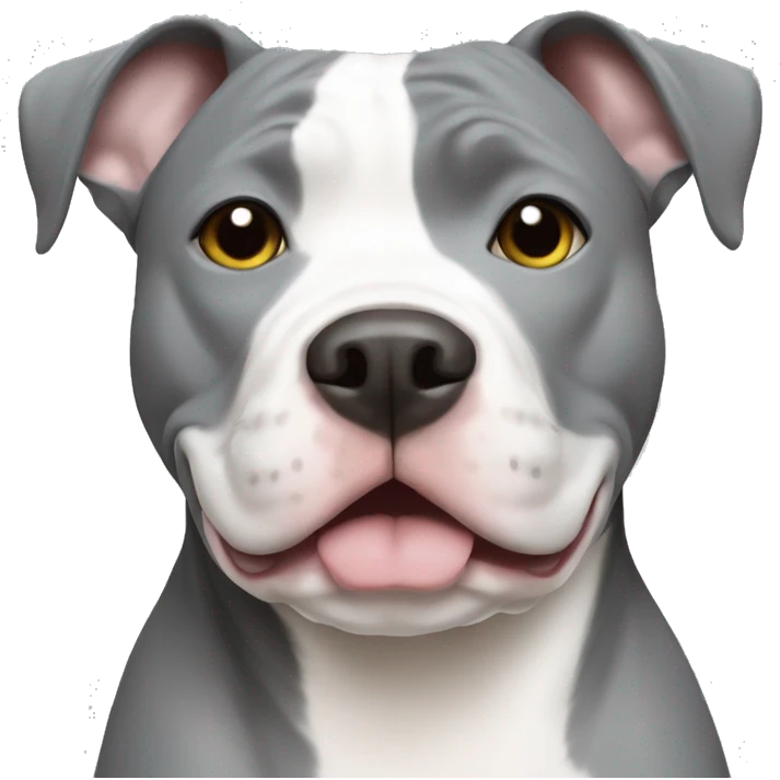 Grey and white pit bull emoji