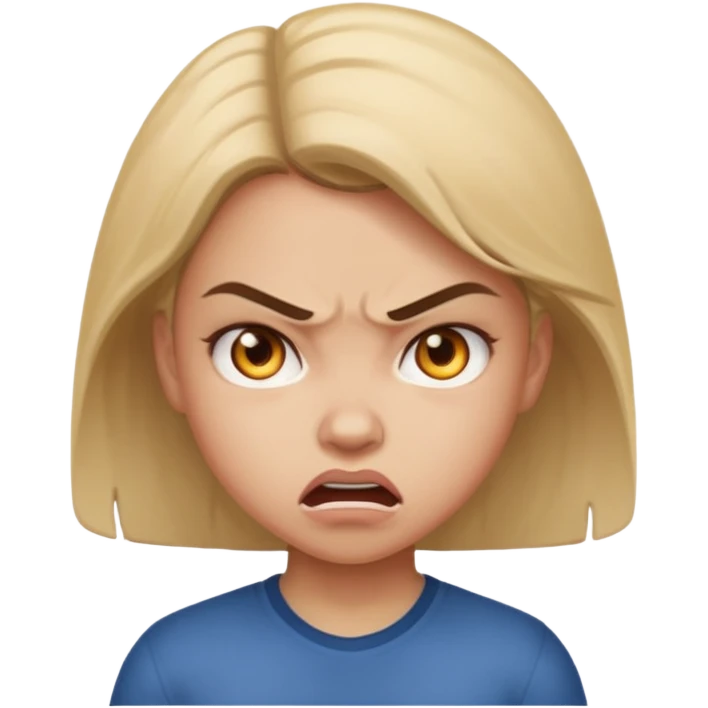 aggressive girl emoji