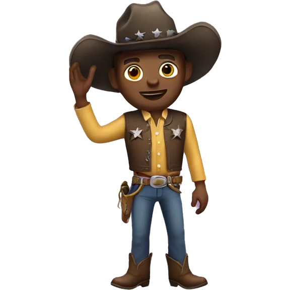 Cowboy holding wet eggplant  emoji
