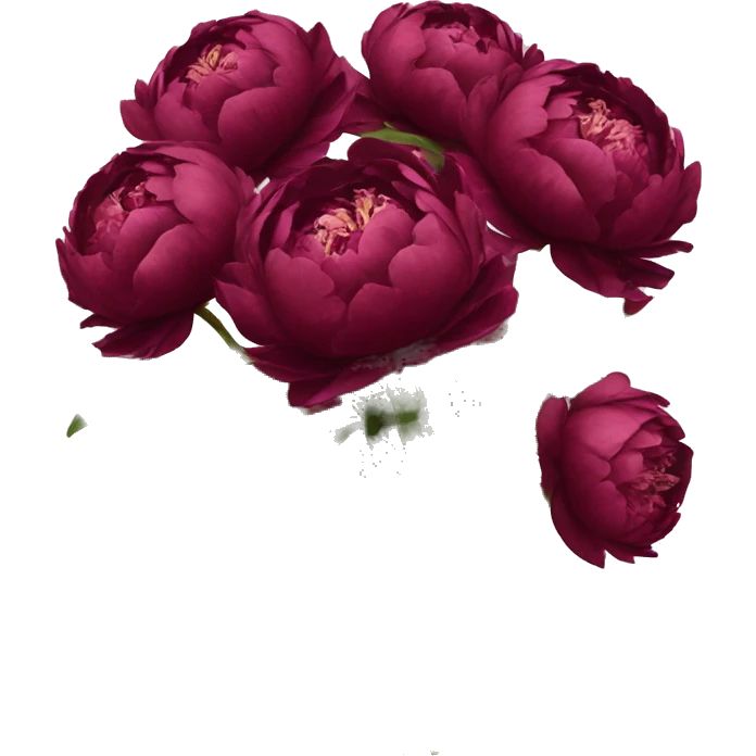 bouquet of burgundy peonies  emoji