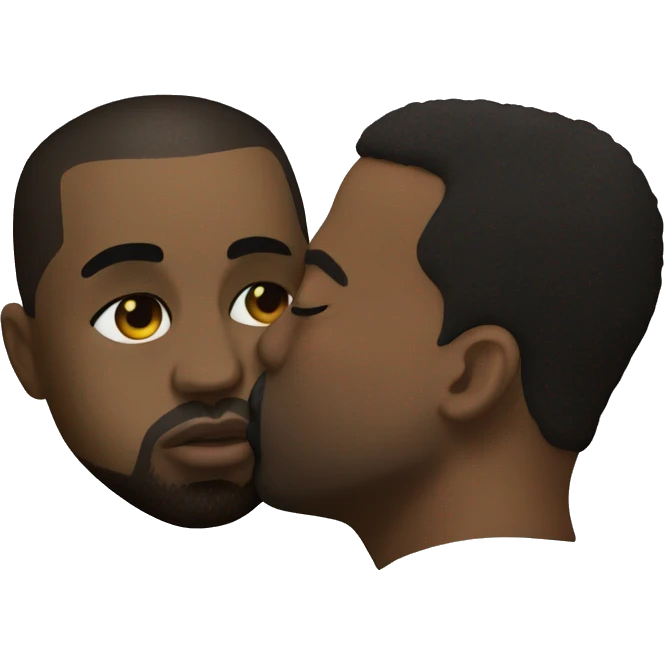 kanye west kissing kanye west emoji