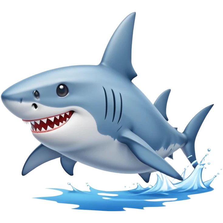 A Shark with blue shoes emoji