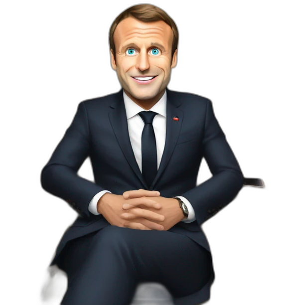Emmanuel Macron dans un jet privé emoji