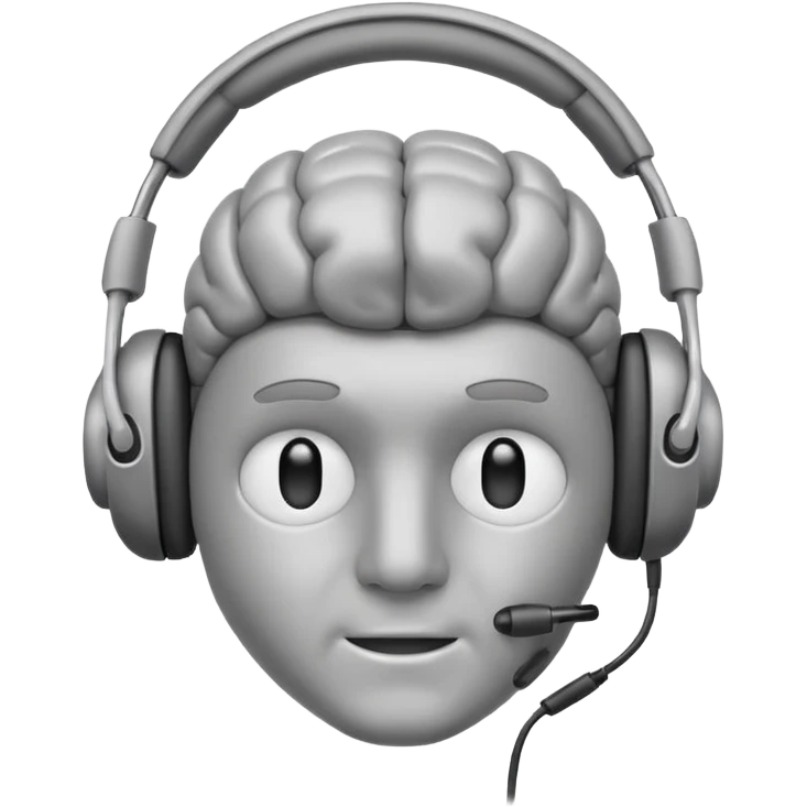 Brain with headphone  emoji