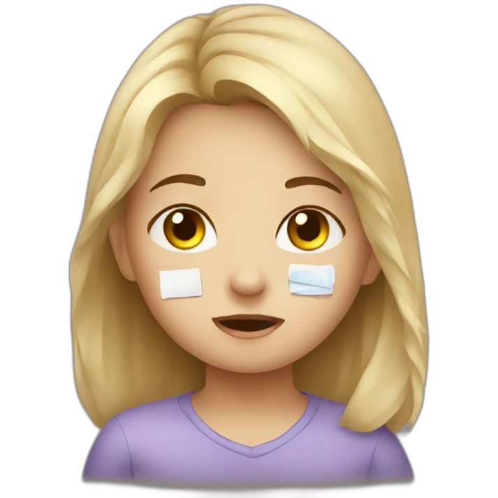 child with the flu emoji