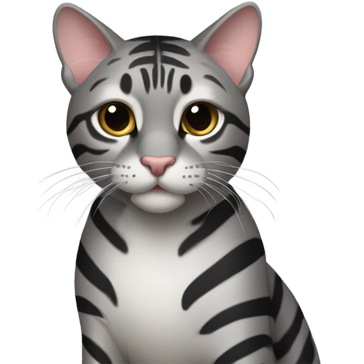 Grey tiger tabby cat emoji