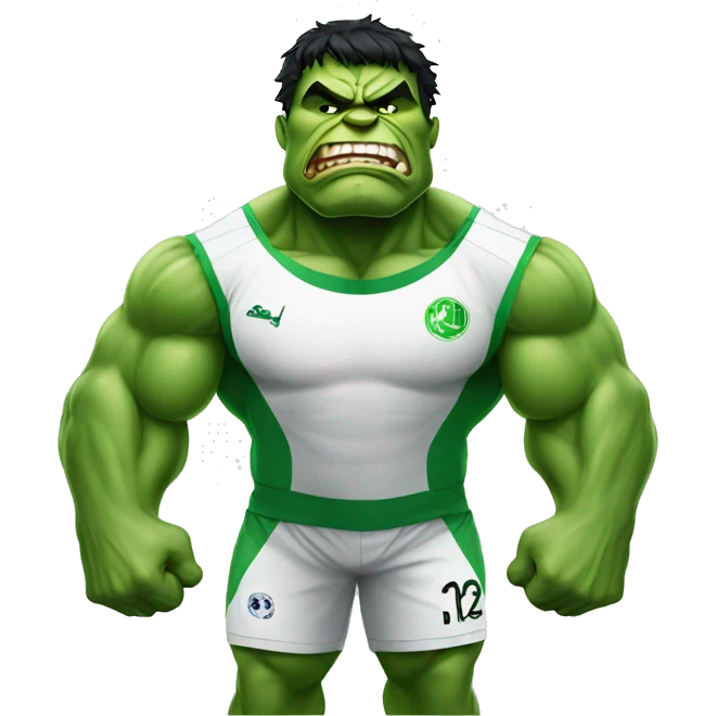 hulk as soccer player emoji