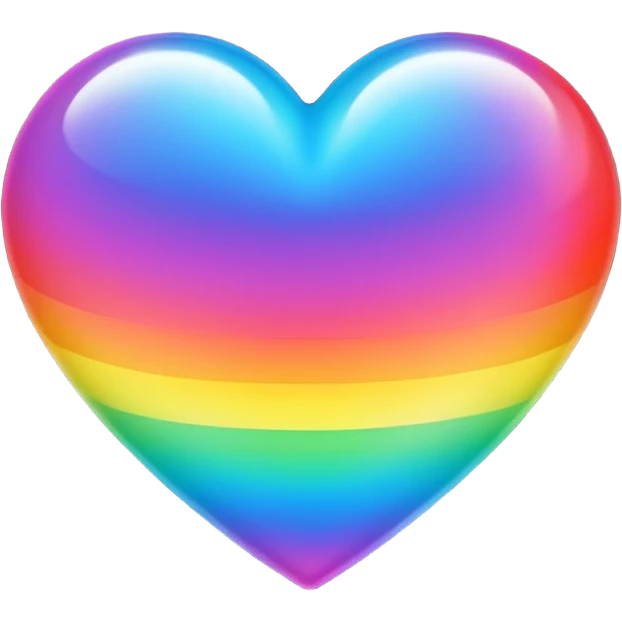heart with rainbow gradient glow emoji