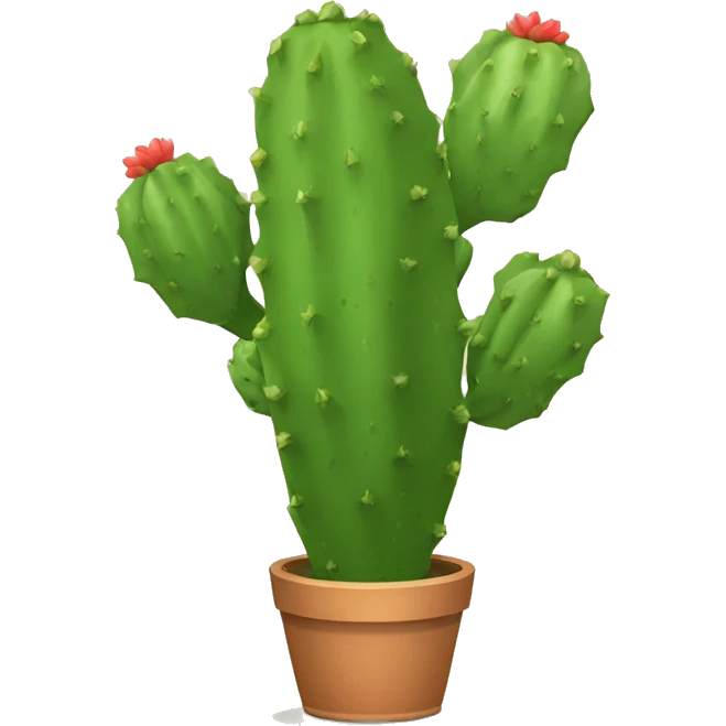 single flat Nopal without pot emoji