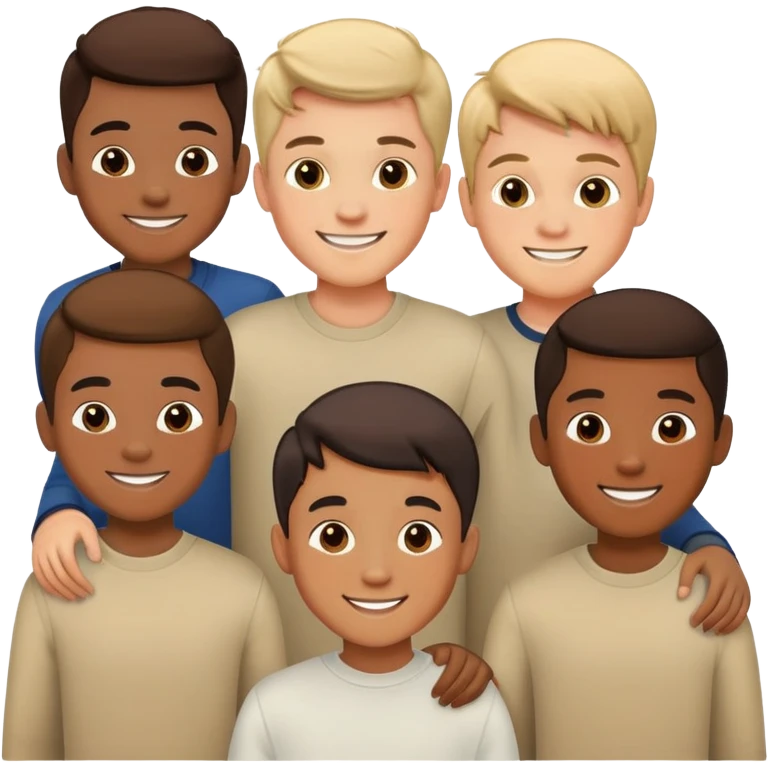 7 boys standing together as a group emoji