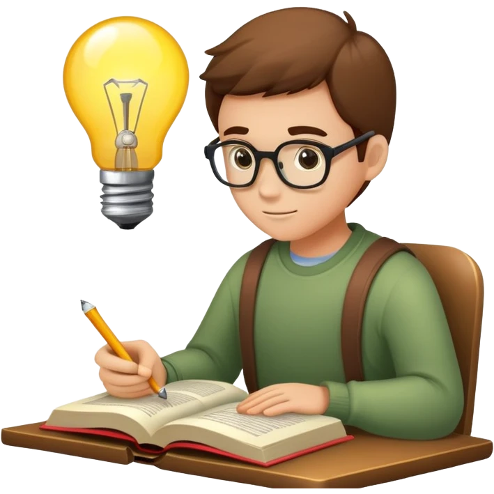learning and acquiring new skills with book and lightbulb emoji