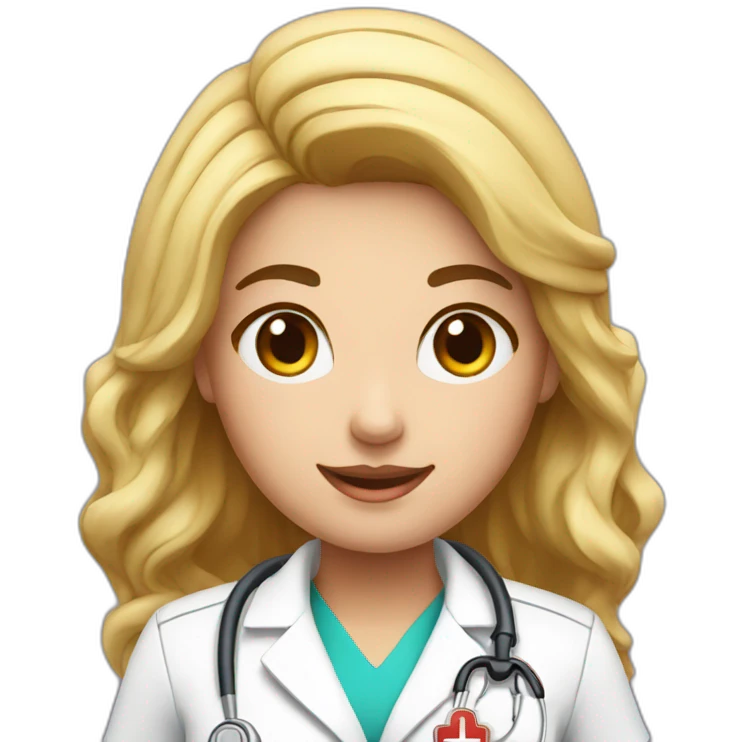Pretty nurse with AED emoji