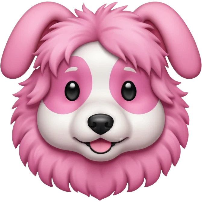 pink dog emoji