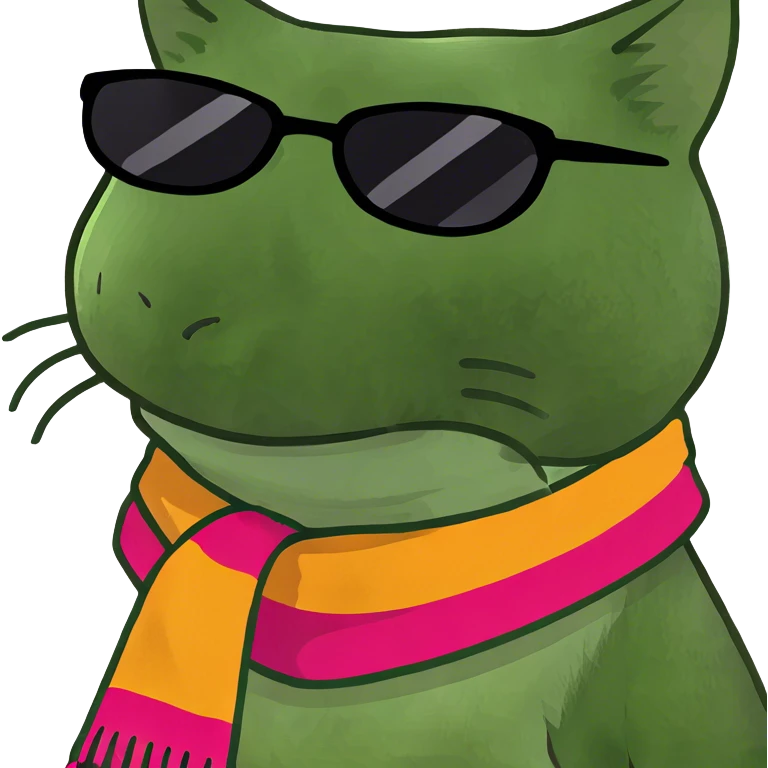 Cat with sunglasses emoji