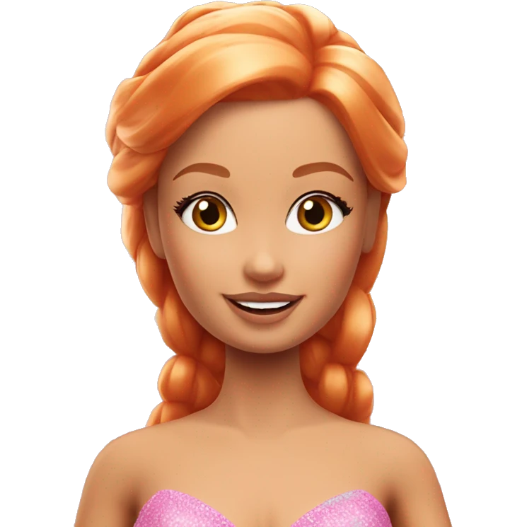 Attractive Barbie ginger fairy emoji
