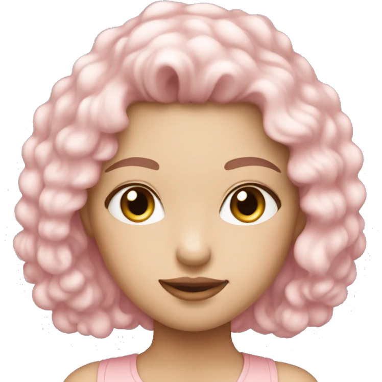 soft pink beautiful girl, fair skin emoji