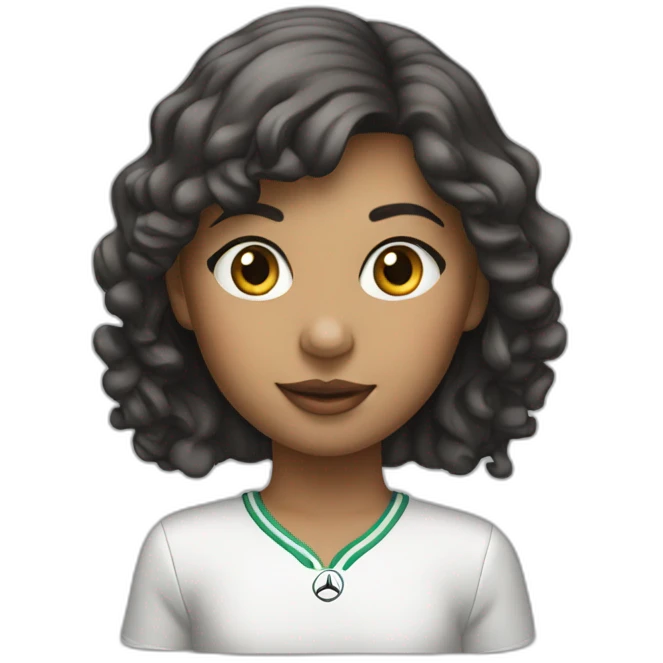 Girl on a Mercedes Benz classe a emoji