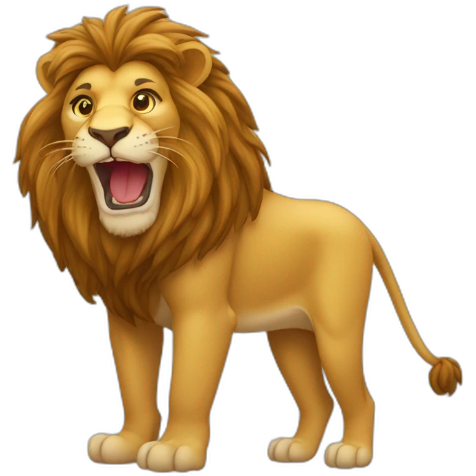 lion qui fait un bisou emoji