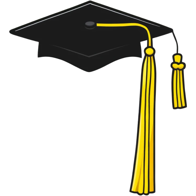 yellow graduation cap emoji
