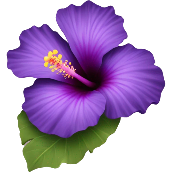purple hibiscus flower  emoji