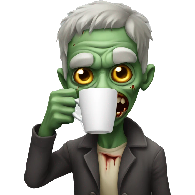 zombie drinking coffee emoji