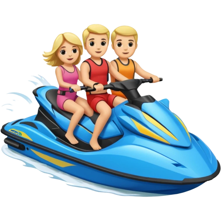 Jet ski with families and friends a lot emoji