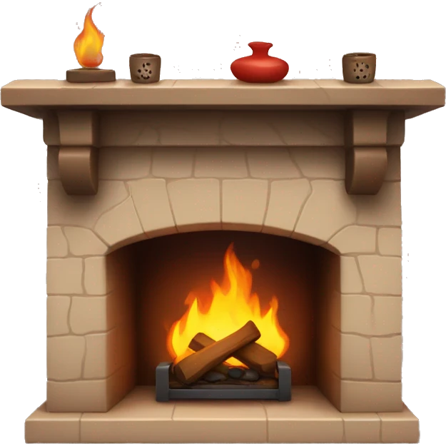 Cute fireplace emoji
