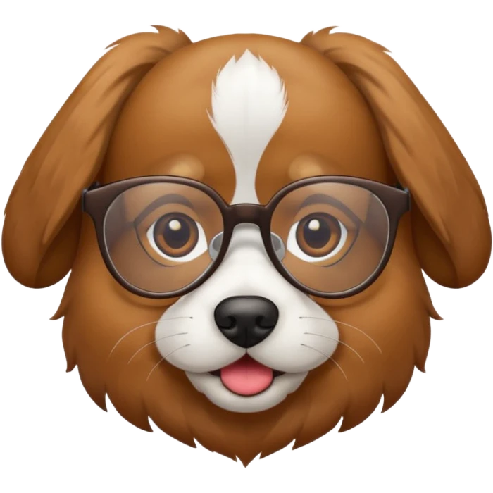 glasses on dog emoji