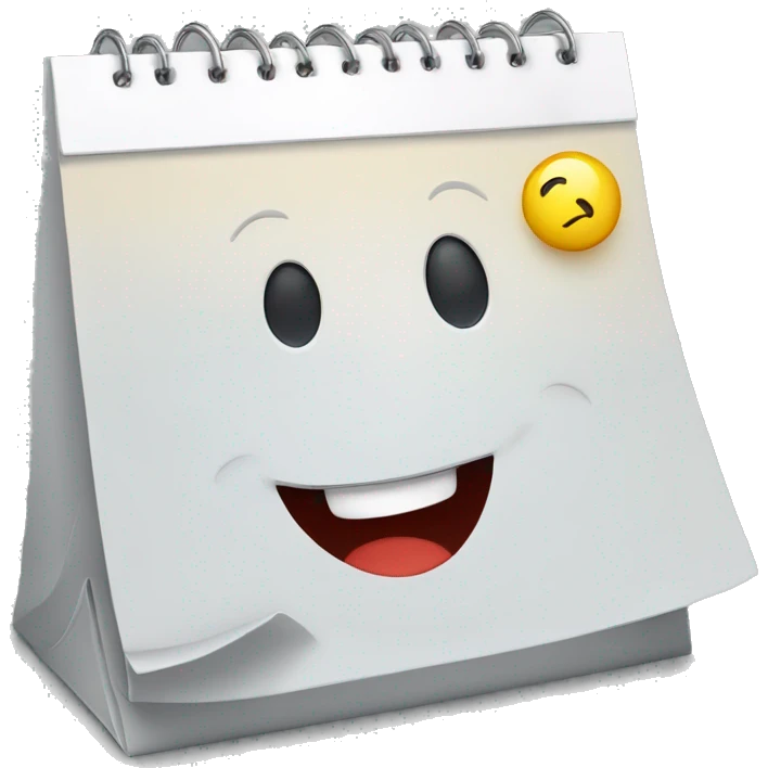 calendar showing friday with smilely emoji